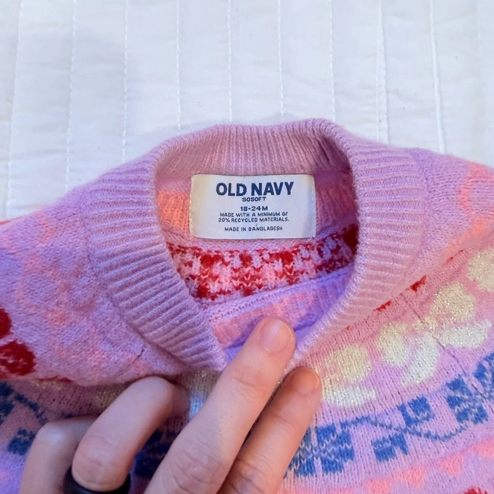 Old Navy SoSoft Fair Isle Sweater and Pants Set 18-24M